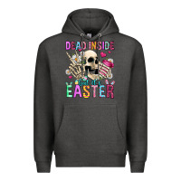 Charcoal Heather dead inside but it's easter Premium Hoodie - Jasminsmagicworld
