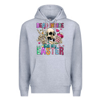 Heather Grey dead inside but it's easter Premium Hoodie - Jasminsmagicworld