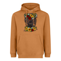 Meerkat bison face with flowers Heavyweight Hoodie - RanaPortraitStore