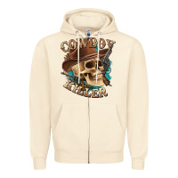 Sandshell cowboy killer with skull Zipper Hoodie - texasbilliewilder