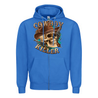 True Royal cowboy killer with skull Zipper Hoodie - texasbilliewilder
