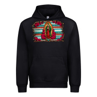 Black lady of guadalupe serape and roses Urban Hoodie - Jasminsmagicworld
