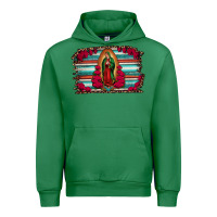 Emerald lady of guadalupe serape and roses Urban Hoodie - Jasminsmagicworld