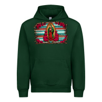 Forest Green lady of guadalupe serape and roses Urban Hoodie - Jasminsmagicworld