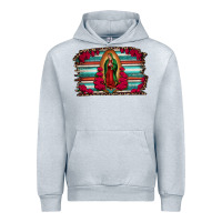 Heather Grey lady of guadalupe serape and roses Urban Hoodie - Jasminsmagicworld
