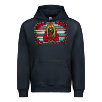 Navy lady of guadalupe serape and roses Urban Hoodie - Jasminsmagicworld