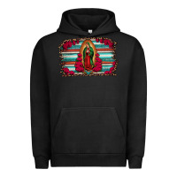 Pigment Black lady of guadalupe serape and roses Urban Hoodie - Jasminsmagicworld
