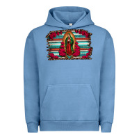 Pigment Pebble Blue lady of guadalupe serape and roses Urban Hoodie - Jasminsmagicworld