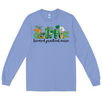 Colony Blue st. patricks day registered nurse lpn heart Long Sleeve Tee - BarkalooDesign