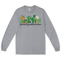 Heather Grey st. patricks day registered nurse lpn heart Long Sleeve Tee - BarkalooDesign