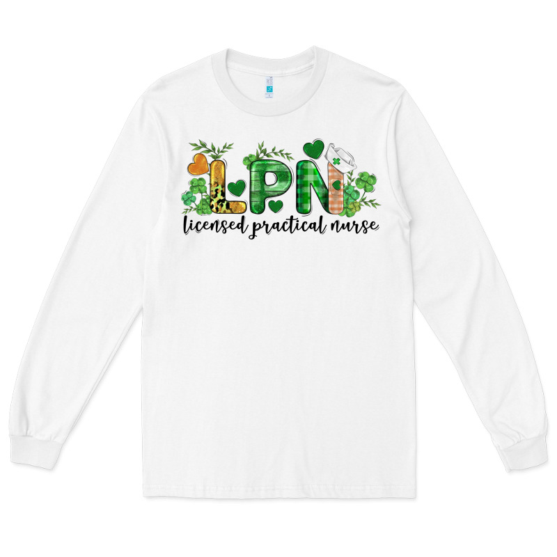 St. Patricks Day Registered Nurse Lpn Heart Long Sleeve Tee by BarkalooDesign | Teevron