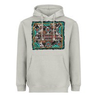 Moon Dust aztec background with gemstone and cowhide Heavyweight Hoodie - RanaPortraitStore
