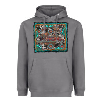 Storm aztec background with gemstone and cowhide Heavyweight Hoodie - RanaPortraitStore