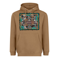 Toasted Coconut aztec background with gemstone and cowhide Heavyweight Hoodie - RanaPortraitStore