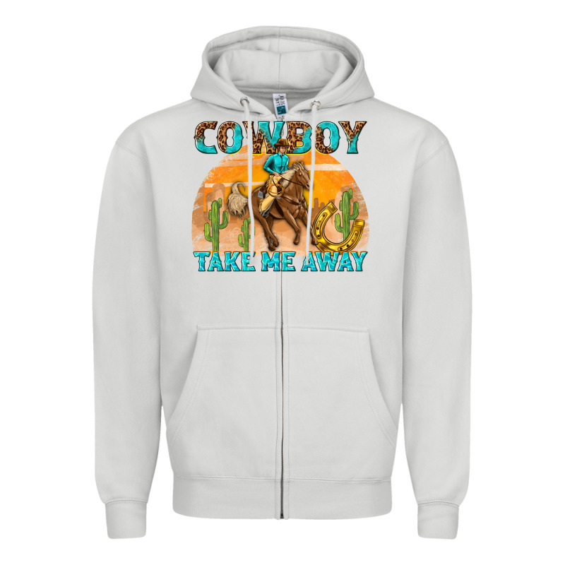 Cowboy Take Me Away Zipper Hoodie by texasbilliewilder | Teevron