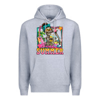 Heather Grey sweet summer skeleton Premium Hoodie - Jasminsmagicworld