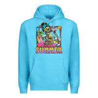 Ocean Blue sweet summer skeleton Premium Hoodie - Jasminsmagicworld
