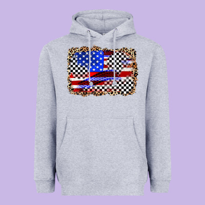 Race American Flag Heavyweight Hoodie Designed By Zillion Design Studio
