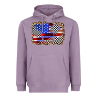 Lavender race american flag Heavyweight Hoodie - Zillion Design Studio