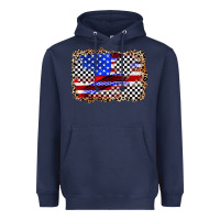 Navy race american flag Heavyweight Hoodie - Zillion Design Studio