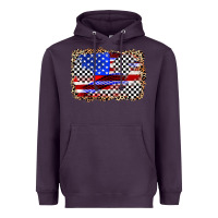 Plum race american flag Heavyweight Hoodie - Zillion Design Studio