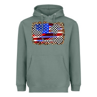 Sage race american flag Heavyweight Hoodie - Zillion Design Studio