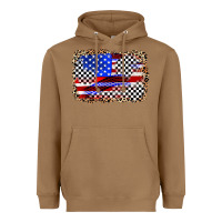 Toasted Coconut race american flag Heavyweight Hoodie - Zillion Design Studio