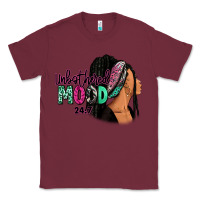 Burgundy Unbothered mood 24:7 Classic Tee - RanaPortraitStore