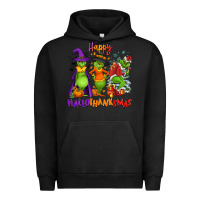 Pigment Black Happy Hallothanksmas Urban Hoodie - NancyCooperArtShop