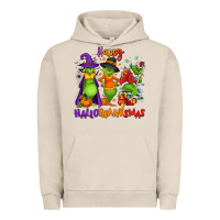 Pigment French Oak Happy Hallothanksmas Urban Hoodie - NancyCooperArtShop