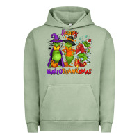 Pigment Oil Green Happy Hallothanksmas Urban Hoodie - NancyCooperArtShop