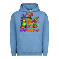Pigment Pebble Blue Happy Hallothanksmas Urban Hoodie - NancyCooperArtShop