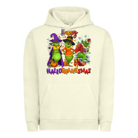 Pigment Pistachio Happy Hallothanksmas Urban Hoodie - NancyCooperArtShop