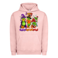 Pigment Salmon Happy Hallothanksmas Urban Hoodie - NancyCooperArtShop
