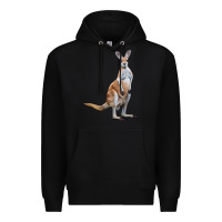 Black kangaroo Premium Hoodie - LillyAllenDesigns