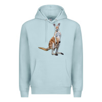 Blue Mist kangaroo Premium Hoodie - LillyAllenDesigns