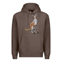 Coffee kangaroo Premium Hoodie - LillyAllenDesigns
