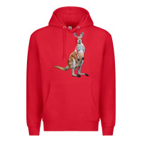 Red kangaroo Premium Hoodie - LillyAllenDesigns