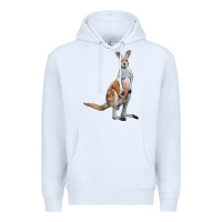 White kangaroo Premium Hoodie - LillyAllenDesigns