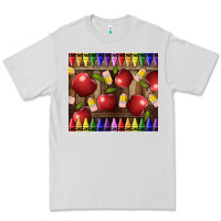 Dove Grey Crayons And Apples Premium Tee - LillyAllenDesigns