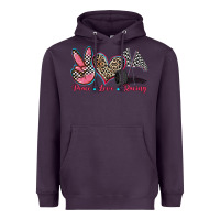 Plum peace love racing Heavyweight Hoodie - Zillion Design Studio