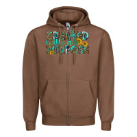 Chestnut created with a purpose Zipper Hoodie - texasbilliewilder