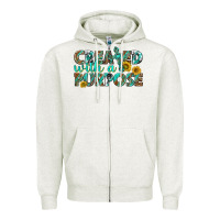 Oatmeal Heather created with a purpose Zipper Hoodie - texasbilliewilder