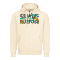 Sandshell created with a purpose Zipper Hoodie - texasbilliewilder