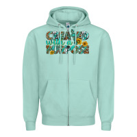 Seafoam created with a purpose Zipper Hoodie - texasbilliewilder