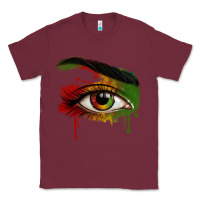 Burgundy Watercolor Juneteenth eyes Classic Tee - RanaPortraitStore