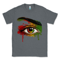 Charcoal Heather Watercolor Juneteenth eyes Classic Tee - RanaPortraitStore