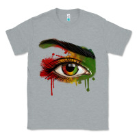 Heather Grey Watercolor Juneteenth eyes Classic Tee - RanaPortraitStore