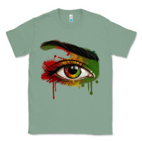 Sage Watercolor Juneteenth eyes Classic Tee - RanaPortraitStore