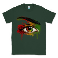 Sports Green Watercolor Juneteenth eyes Classic Tee - RanaPortraitStore